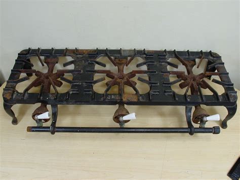 griswold cast iron 3 burner gas stove